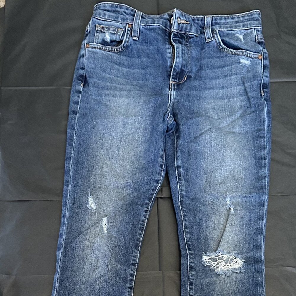 Joe's Jeans Distressed Slim Boyfriend Ankle Jeans